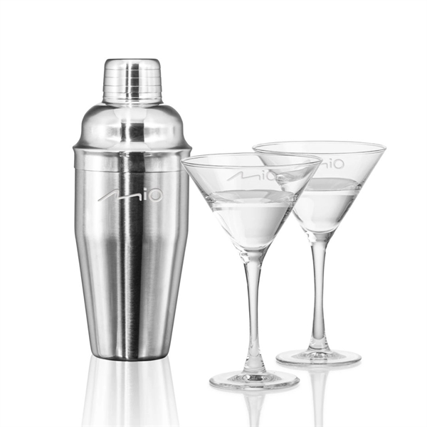 Three piece martini 3 pcs set with stainless steel 24 oz.... from ASI 84592 St Regis Group