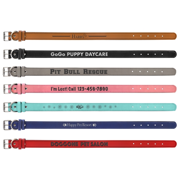Leatherette Dog Collar... from ASI 92531 Unique Custom Products / UCP