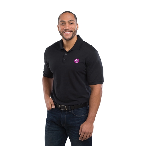 Men's short sleeve polo shirt made with a cotton-polyester blend and... from ASI 66887 PCNA / Trimark