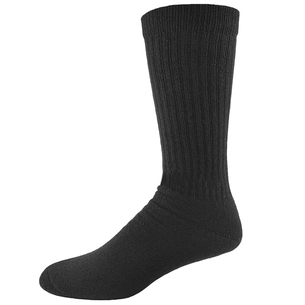 USA Made Unisex crew length cotton socks with full cushion foot... from ASI 90160 Suntex Industries