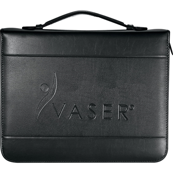 Zippered portfolio with writing pad, pen loop, two document pockets, business... from ASI 66887 PCNA / Leeds