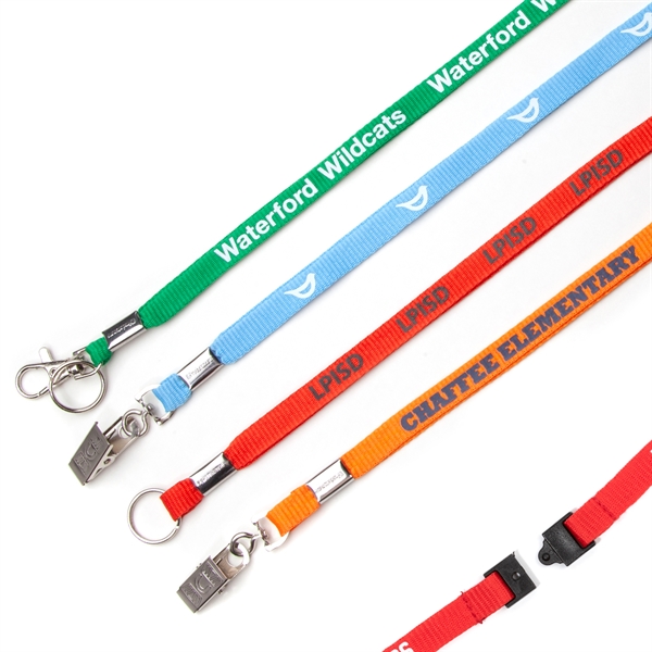 30" flat youth polyester lanyards in 3/8", 1/2", 5/8", 3/4" or... from ASI 62088 IDProductsource