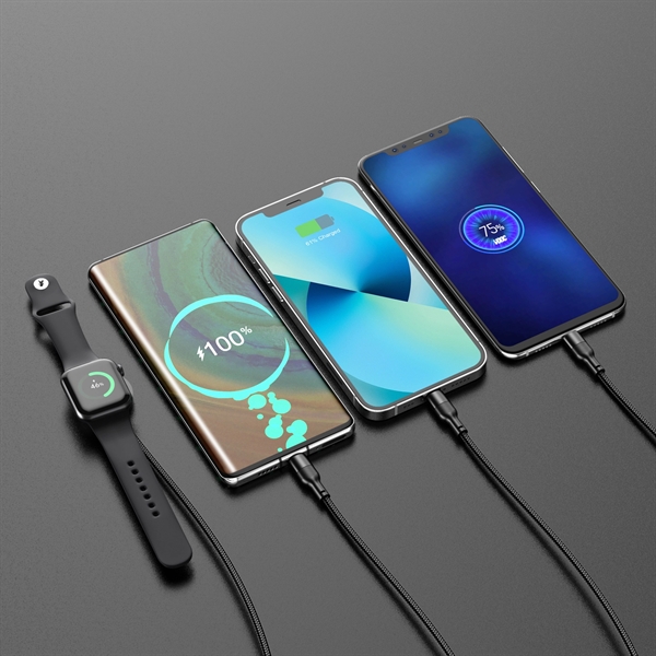 A 4-in-1 charging cable that includes an Apple Watch attachment.... from ASI 91435 Tomax USA / Tomax