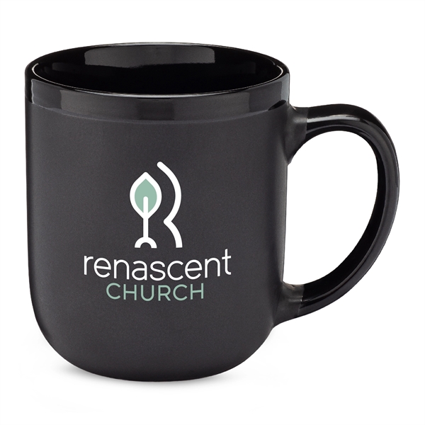 17 oz. Two-Tone Black Matted mug... from ASI 39820 Opusline (Benmex) / Opus Line