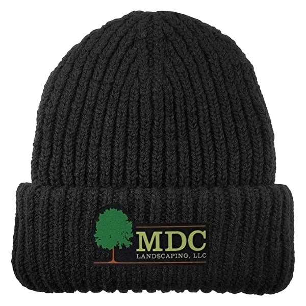 100% Acrylic chunky knit beanie with roll cuff.... from ASI 90160 Suntex Industries