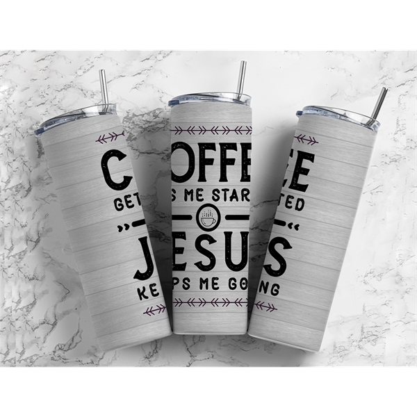 Skinny 20 oz. full color tumbler with straw. Bright and vivid... from ASI 62635 Inno-Vative Solutions Grp LTD