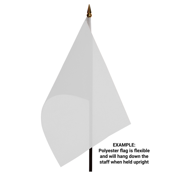 6" x 9" Single Reverse Polyester Stick Flags on a11.8" Black... from ASI 80228 Quinn