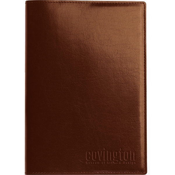5.5 x 8.5 Leather wraparound covers, foil imprint, business card pocket,... from ASI 91340 Journalbooks/Timeplanner Calendars