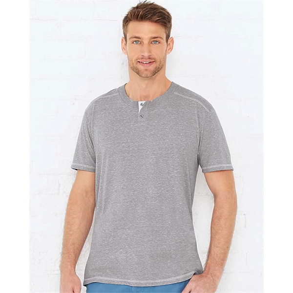 LAT Harborside Melange Jersey Henley... from ASI 84358 S&S Activewear