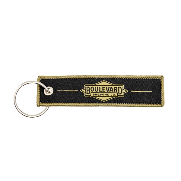 Embroidered woven strap keychain in assorted sizes and colors with split... from ASI 52263 EMT / EMT EASY