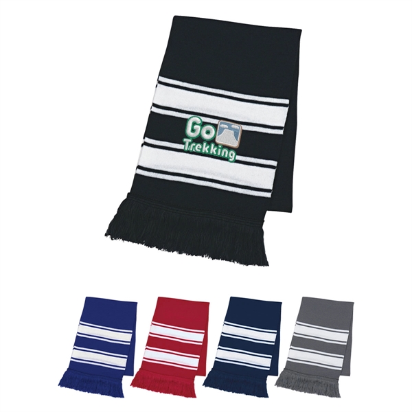 Two Tone Knit Scarf with Fringe.... from ASI 61125 Hit Promotional Products / Hit®