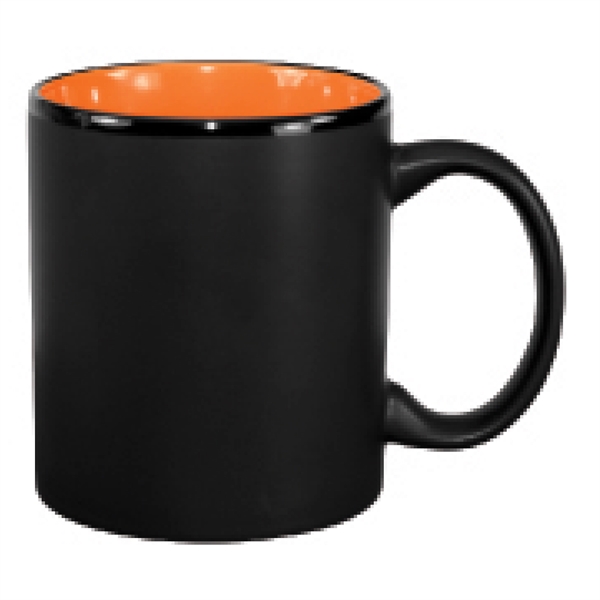 11 oz. ceramic mug with two tone C-handle and black matte... from ASI 74245 Nordic Co Inc / Nordic Nordic Promos