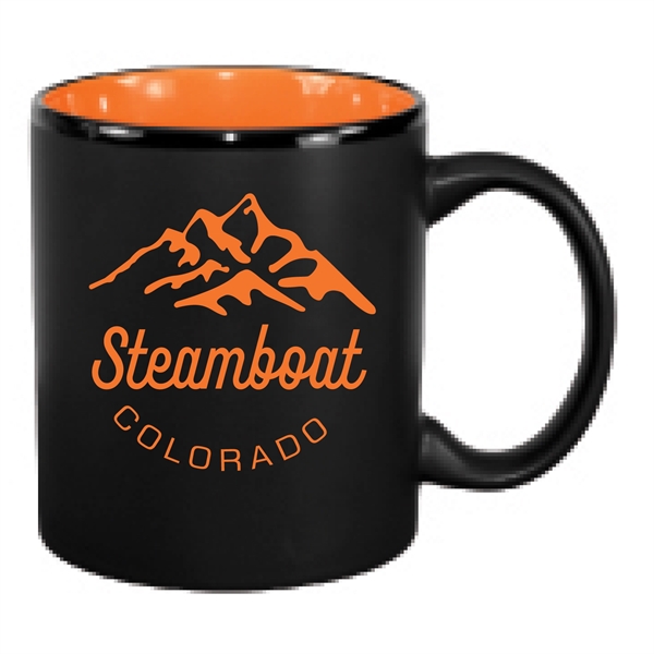 11 oz. ceramic mug with two tone C-handle and black matte... from ASI 74245 Nordic Co Inc / Nordic Nordic Promos