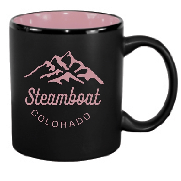 11 oz. ceramic mug with two tone C-handle and black matte... from ASI 74245 Nordic Co Inc / Nordic Nordic Promos