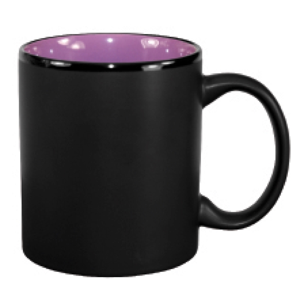 11 oz. ceramic mug with two tone C-handle and black matte... from ASI 74245 Nordic Co Inc / Nordic Nordic Promos