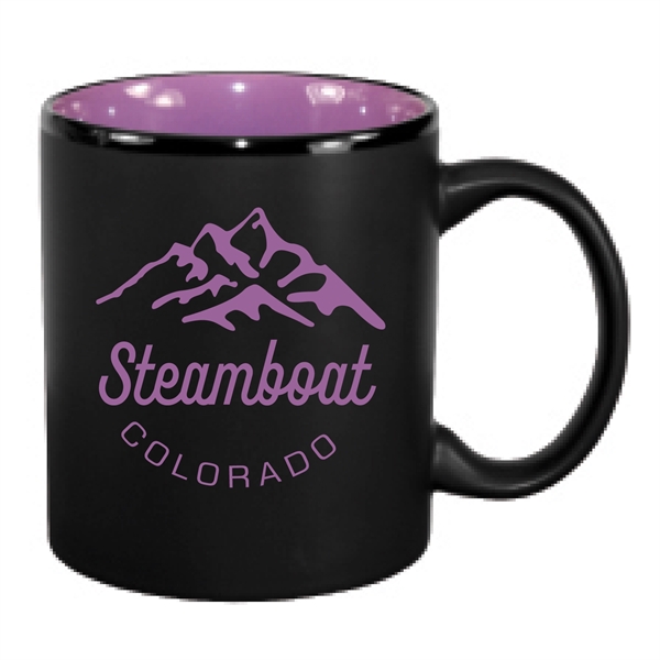 11 oz. ceramic mug with two tone C-handle and black matte... from ASI 74245 Nordic Co Inc / Nordic Nordic Promos