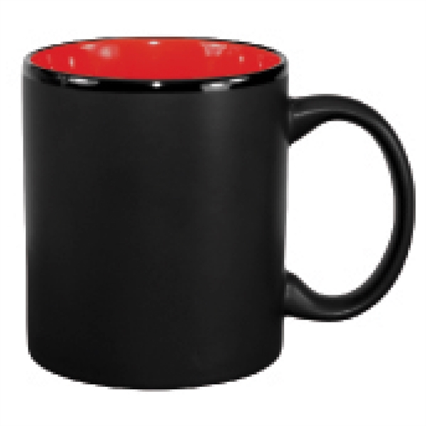 11 oz. ceramic mug with two tone C-handle and black matte... from ASI 74245 Nordic Co Inc / Nordic Nordic Promos