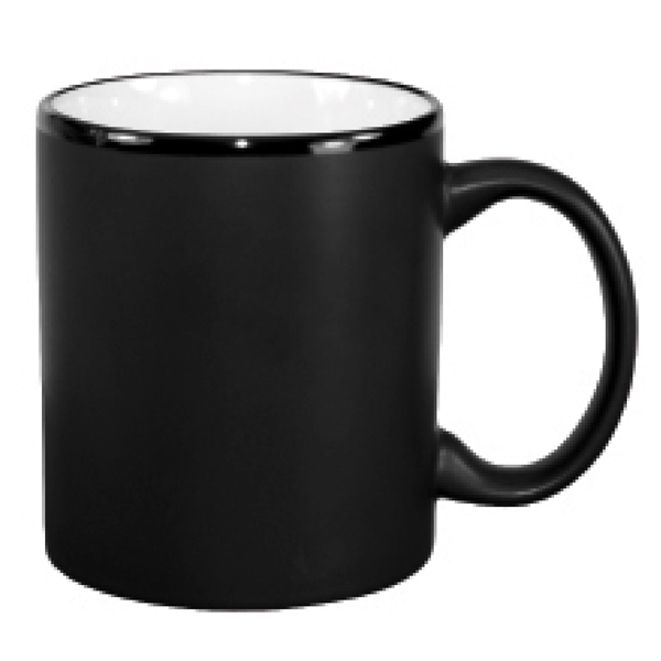 11 oz. ceramic mug with two tone C-handle and black matte... from ASI 74245 Nordic Co Inc / Nordic Nordic Promos