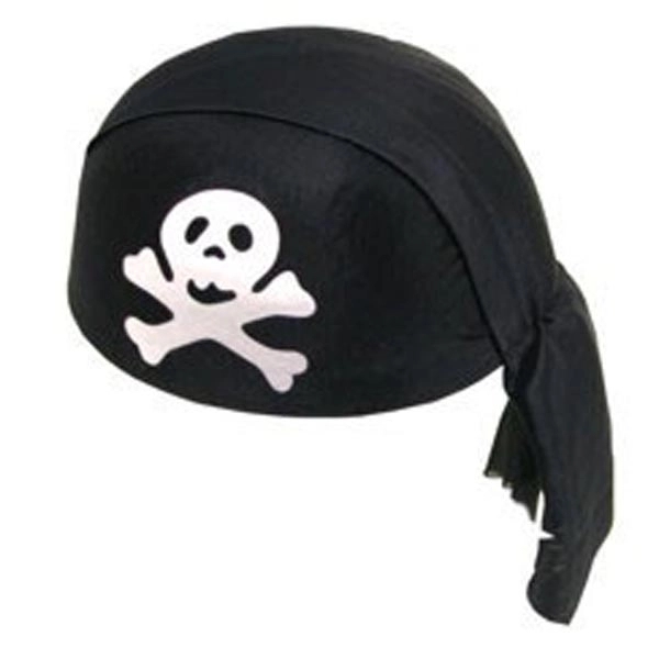 Costume pirate skull cap with sewn-in Jolly Roger skull-and-crossbones design.... from ASI 42016 Brighter Promotions Inc