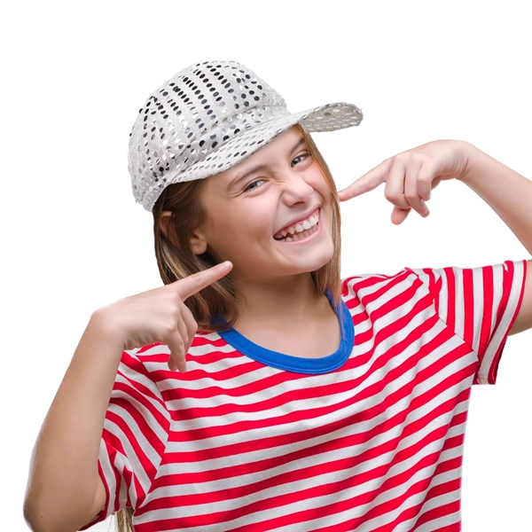 Sequin newsboy cap; sold unimprinted.... from ASI 42016 Brighter Promotions Inc