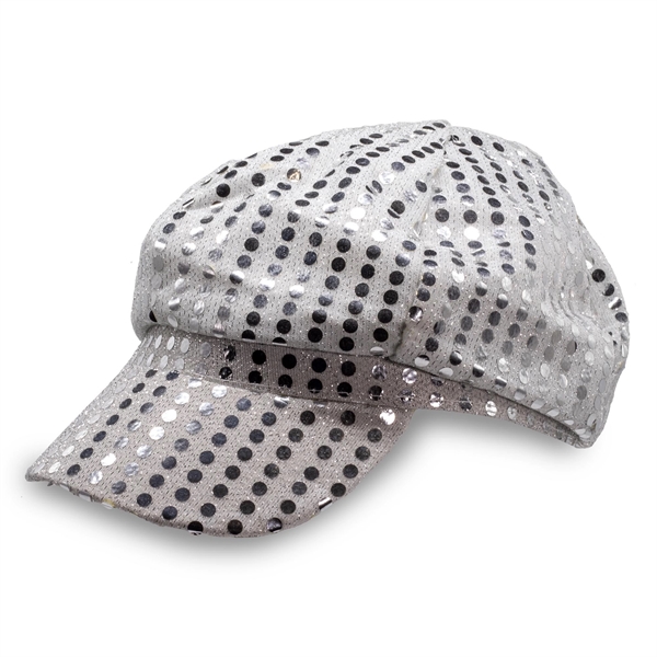 Sequin newsboy cap; sold unimprinted.... from ASI 42016 Brighter Promotions Inc