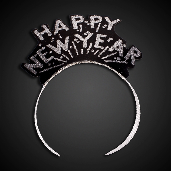 Happy New Year tiara with a foil headband; one size fits... from ASI 42016 Brighter Promotions Inc