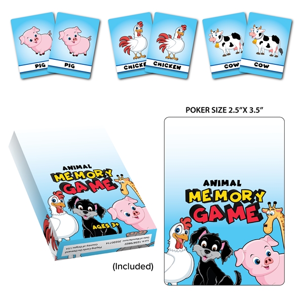 Have fun with this Animal Memory Game! Each deck has 26... from ASI 56080 Playing Cards On Demand