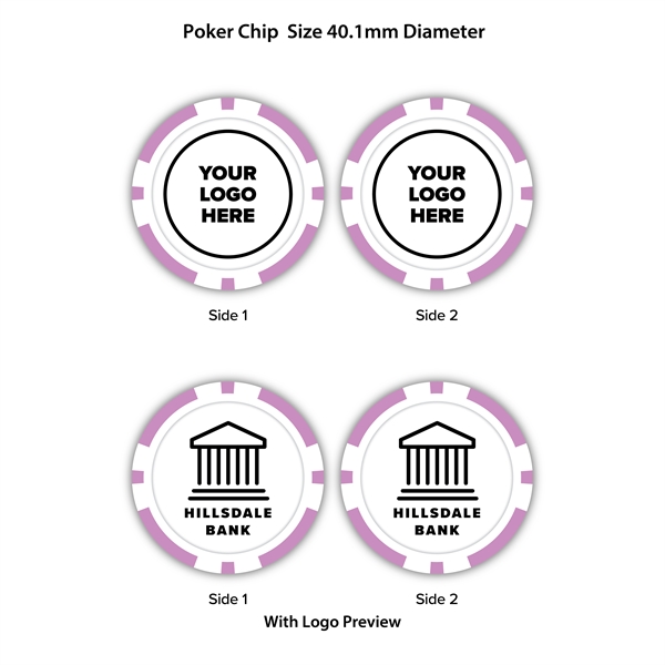 Poker Chips available in 10 colors with a full color center... from ASI 56080 Playing Cards On Demand