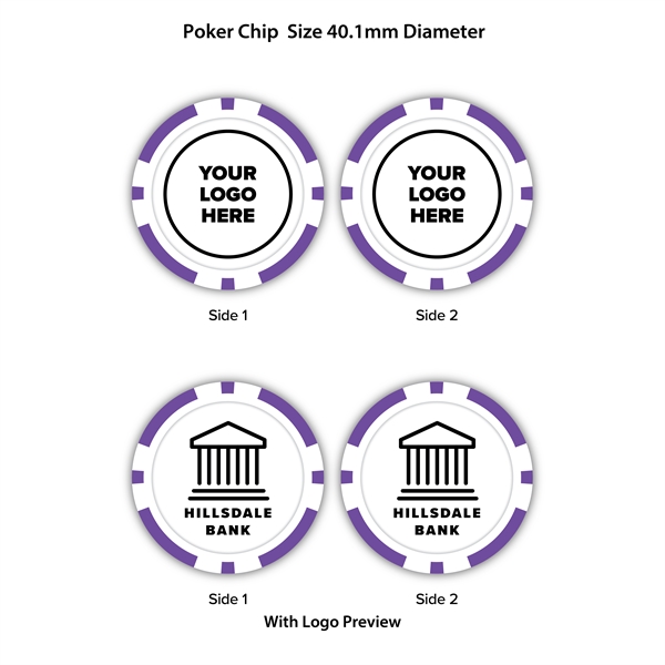 Poker Chips available in 10 colors with a full color center... from ASI 56080 Playing Cards On Demand