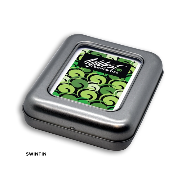 The metal tin is the perfect keepsake upgrade to playing cards!... from ASI 56080 Playing Cards On Demand