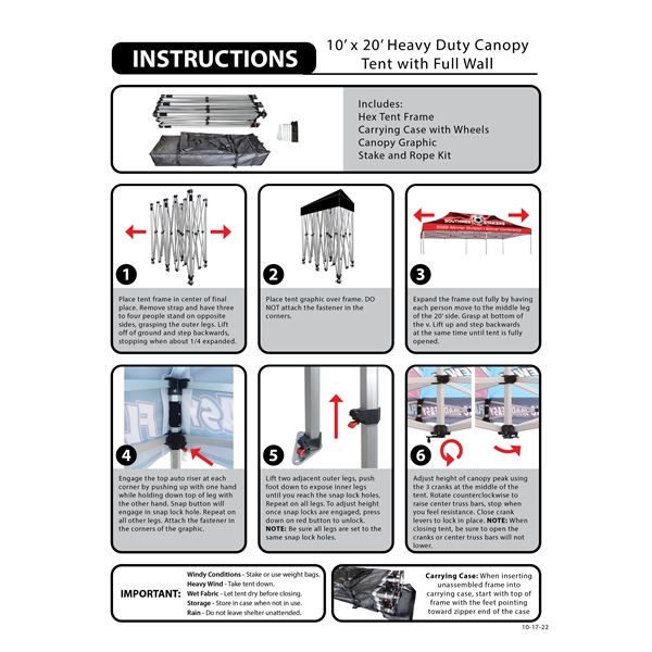 Custom Full Color Digital 10' x 20' Heavy Duty Hexagon Canopy... from ASI 80228 Quinn