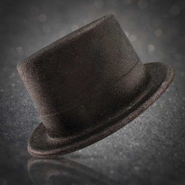 Glittery top hat made of plastic.... from ASI 42016 Brighter Promotions Inc