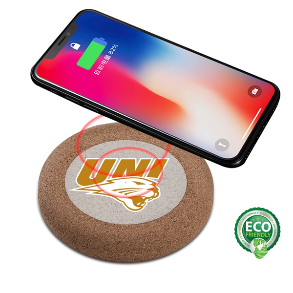 The Vino Eco-Friendly Wireless Charger is made from cork and wheat... from ASI 90154 Sunjoy Group Inc