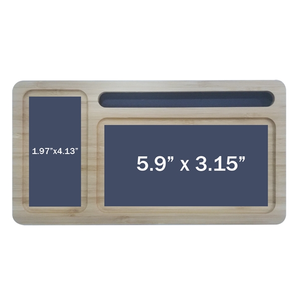 Wizchark Bamboo 10W Qi Wireless Charger Desktop Organizer is a sleek... from ASI 90154 Sunjoy Group Inc