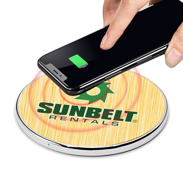 Cullerton Eco-Friendly 5W Wireless Charger is a economic bamboo finish (not... from ASI 90154 Sunjoy Group Inc