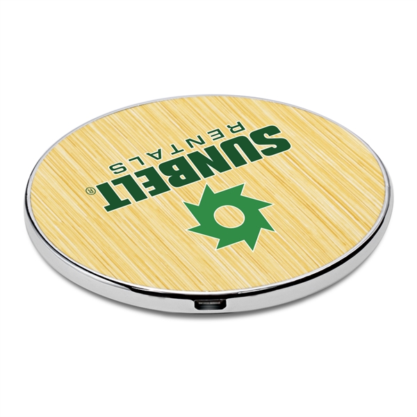 Cullerton Eco-Friendly 5W Wireless Charger is a economic bamboo finish (not... from ASI 90154 Sunjoy Group Inc