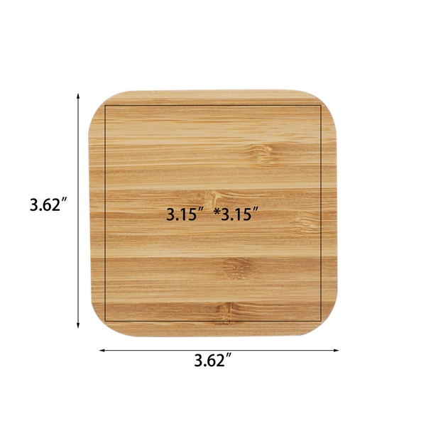 15W Henon Bamboo Eco-Friendly Wireless Charger with 2 USB ports as... from ASI 90154 Sunjoy Group Inc