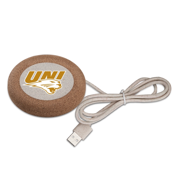 The Vino Eco-Friendly Wireless Charger is made from cork and wheat... from ASI 90154 Sunjoy Group Inc