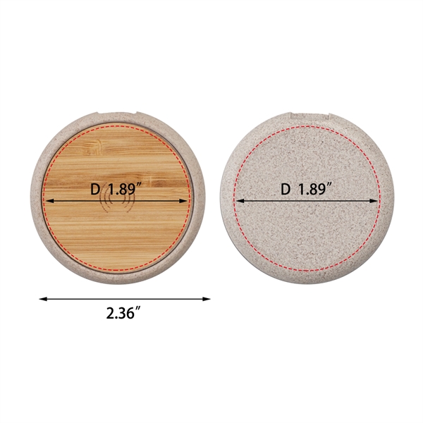 The Moso Eco-Friendly Mini Wireless Charger is made from bamboo and... from ASI 90154 Sunjoy Group Inc
