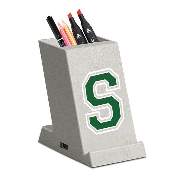 It is a pen holder, wireless charging station, smartphone holder, and... from ASI 90154 Sunjoy Group Inc