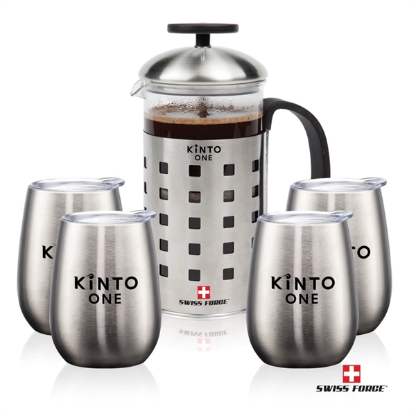 Swiss Force® Coffee Press & Vivaldi Cups... from ASI 84592 St Regis Group