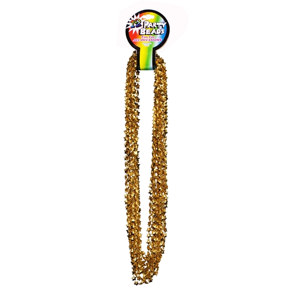 33" necklaces with gold star beads.... from ASI 42016 Brighter Promotions Inc