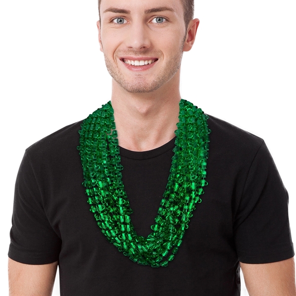 33" necklace with 7.5mm beer mug shaped beads.... from ASI 42016 Brighter Promotions Inc