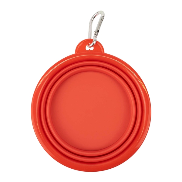 Collapsible Pet Bowl with carabiner to attach to bags.... from ASI 54040 Fey Promo / Mi Line by Fey