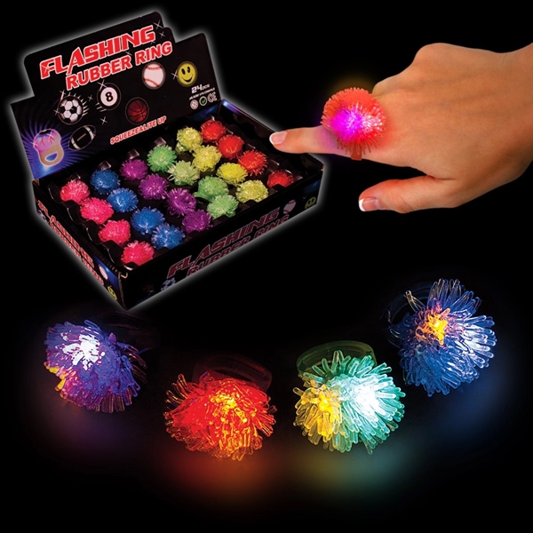 Porcupine shaped jelly ring with LED light.... from ASI 42016 Brighter Promotions Inc