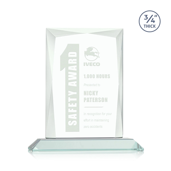 Rectangular shape jade color award on a base.... from ASI 84592 St Regis Group / St Regis