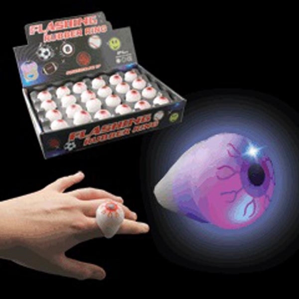 24 assorted color eyeball jelly rings with inset blue, red, and... from ASI 42016 Brighter Promotions Inc