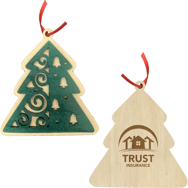 A birch wood ornament that is a layered cutout pressed onto... from ASI 61966 HPG / BCG Creations