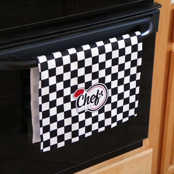 A 16x26 durable spun polyester tea towel... from ASI 61966 HPG / Best Promotions USA