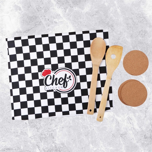 A 16x26 durable spun polyester tea towel... from ASI 61966 HPG / Best Promotions USA